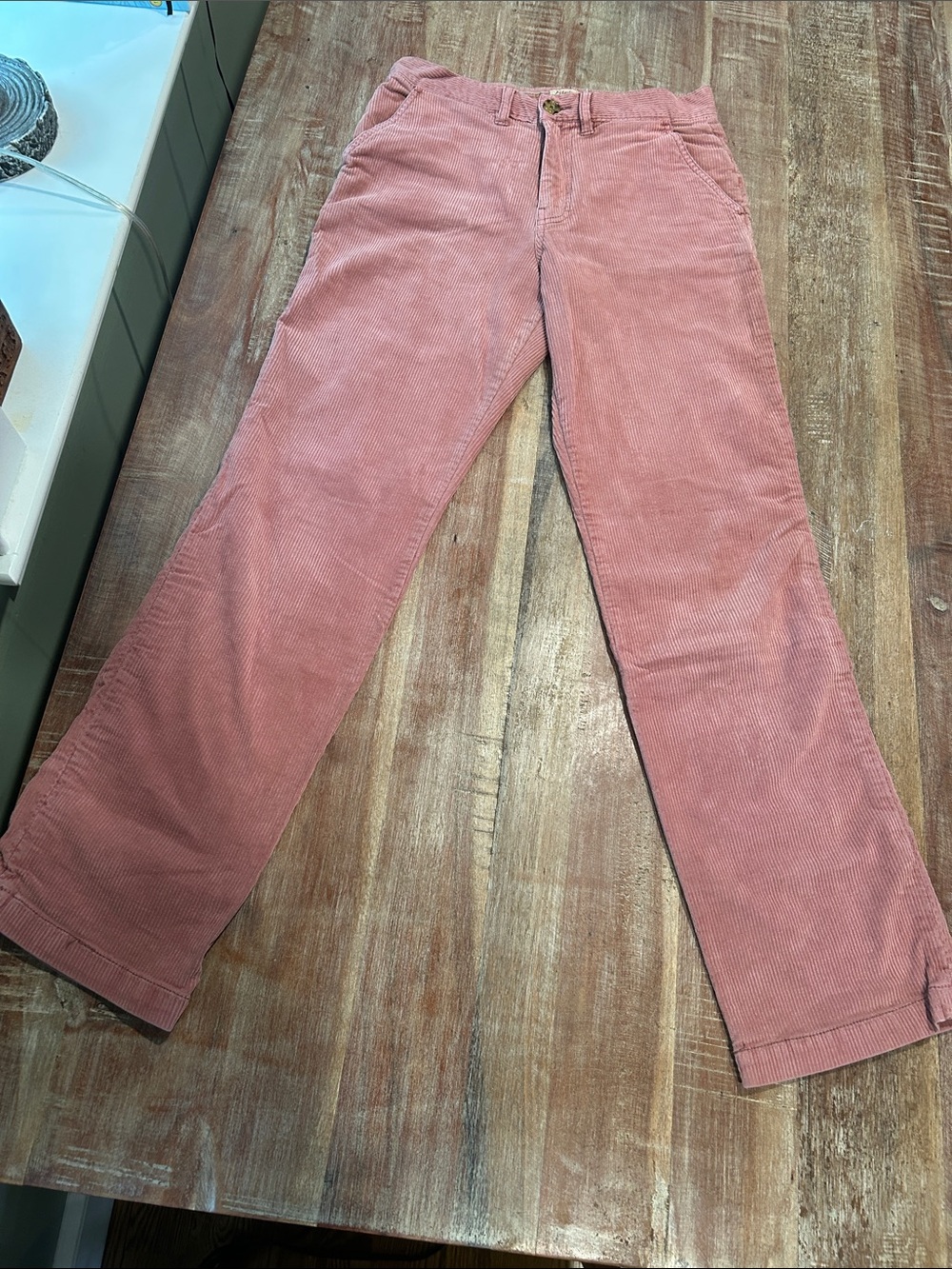 Faherty Endless Cord Trousers in Dusty Mauve